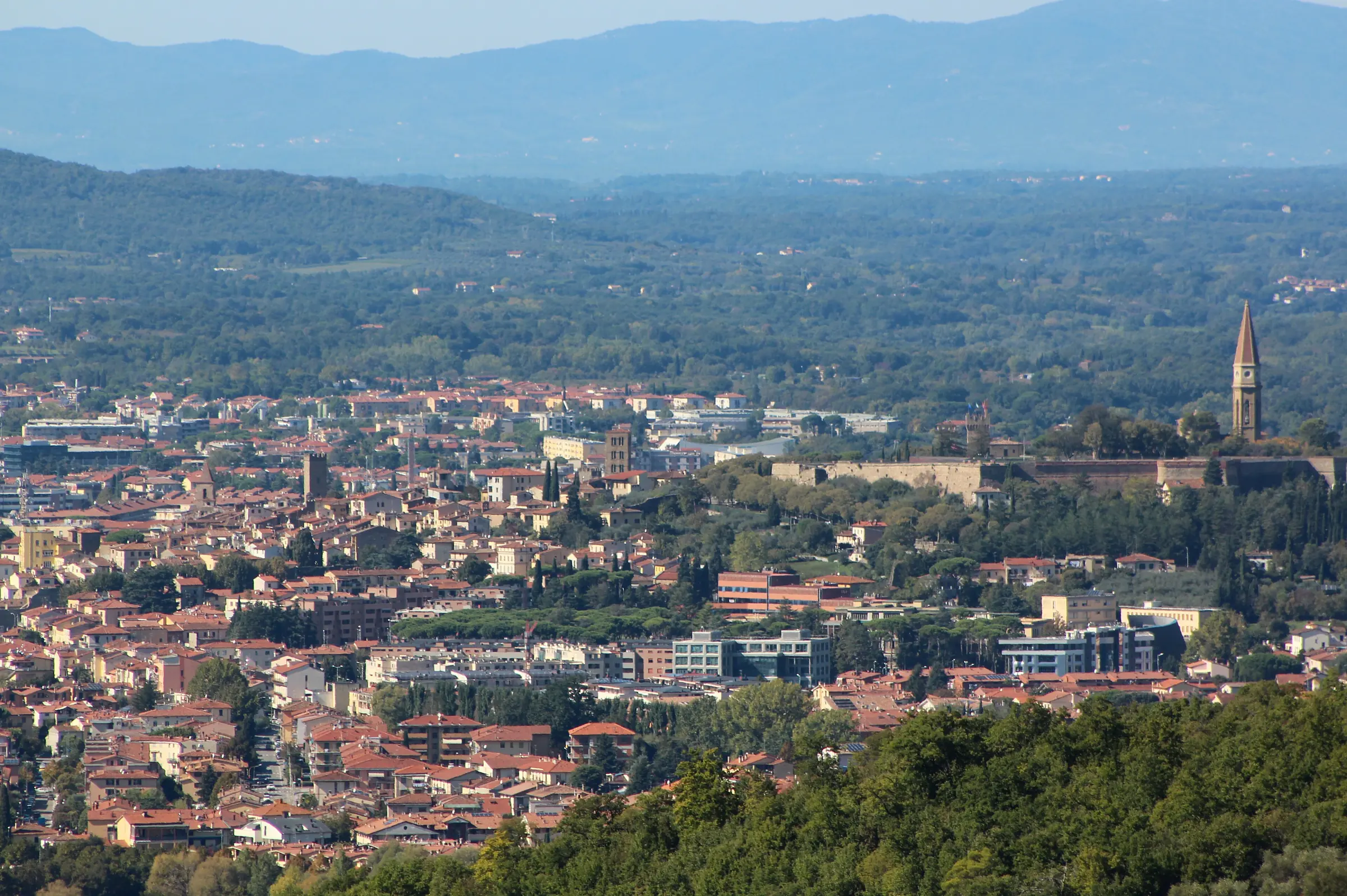 Vue panoramique du centre historique d’Arezzo