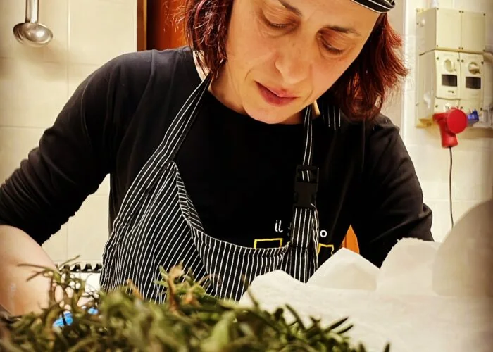 La cuisine du restaurant Il Favaio à Paciano