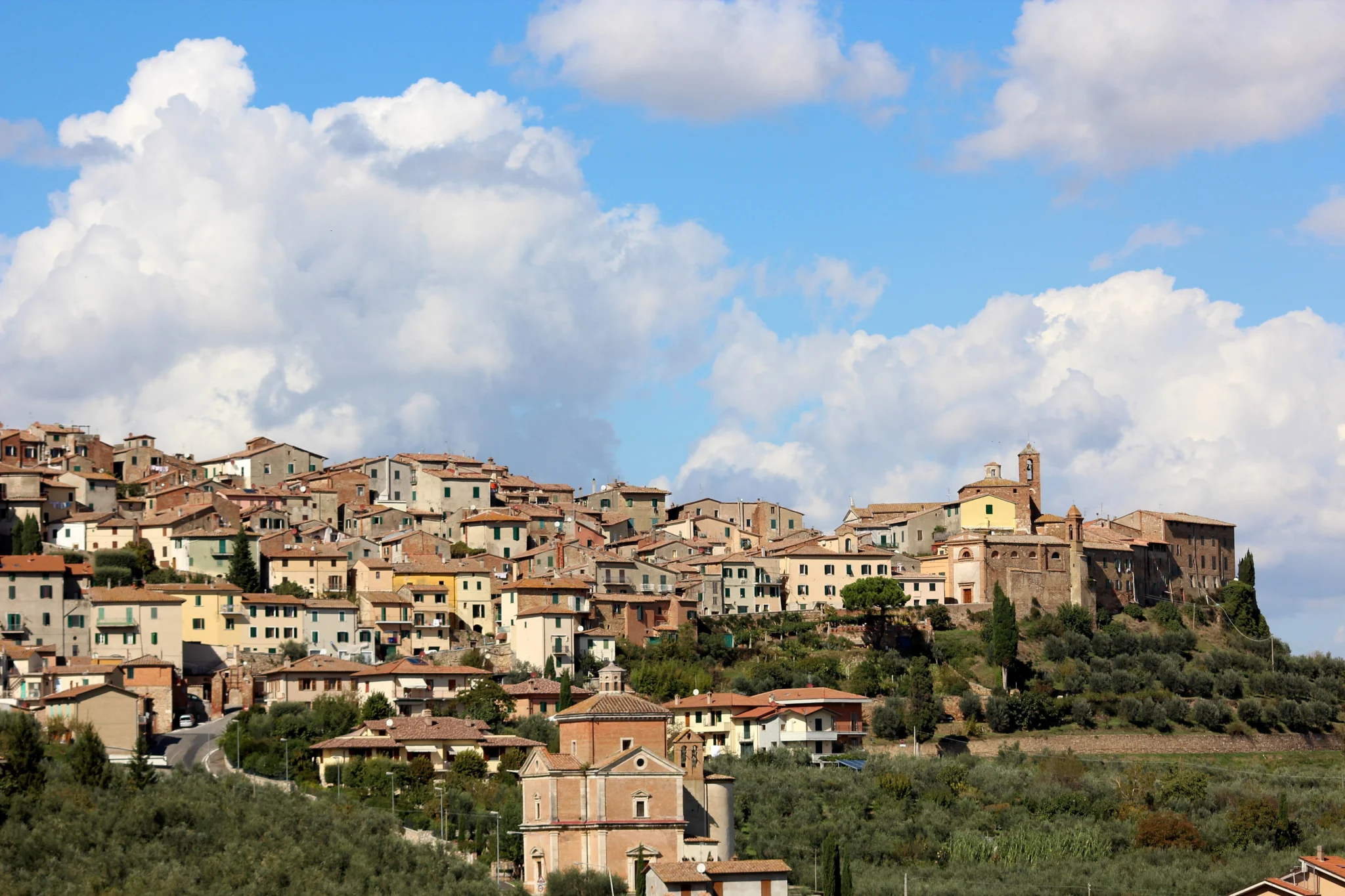 Panorama del centro storico di Chianciano Terme