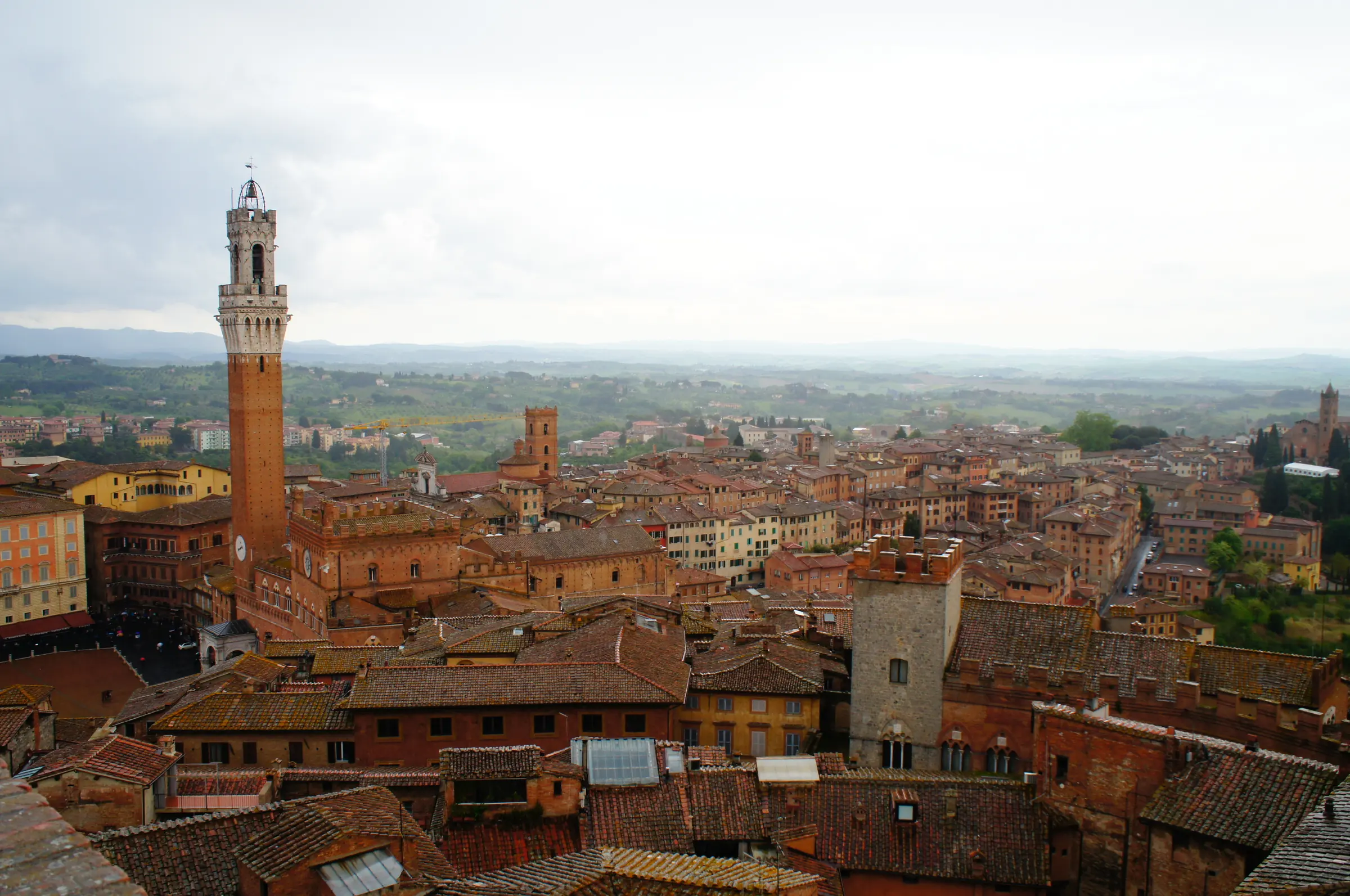 Panorama du centre historique de Sienne et de la Torre del Mangia