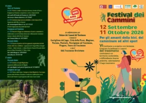 Poster for the ViviAmo il Trasimeno Walking Festival 2026